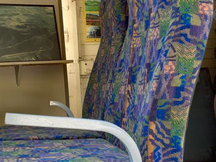 Newly upholsted seat in storage