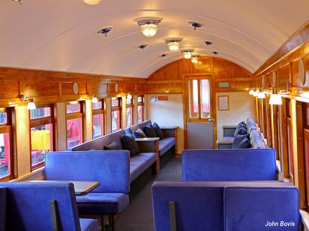 Completed interior of lounge car.