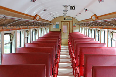 Interior of traditional NZ railway carriage
