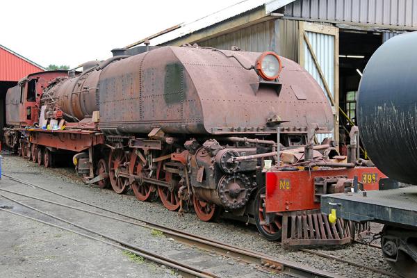 steam loco Garratt 398 Paekakariki Aug 2025