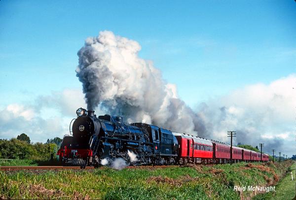 J1234 steam train in Taranaki 1995