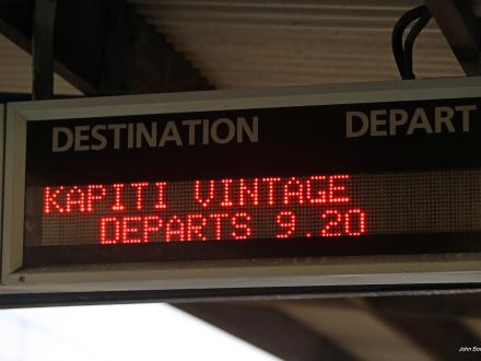 kapiti vintage train departure sign