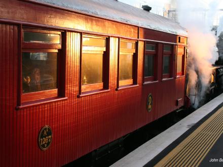 nostalgic train carriage sunset wellington