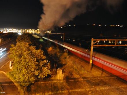steam express train night porirua