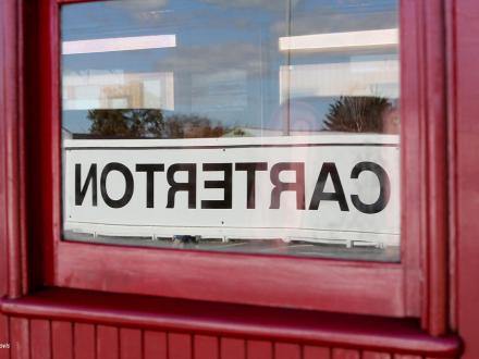 carterton rail station reflection