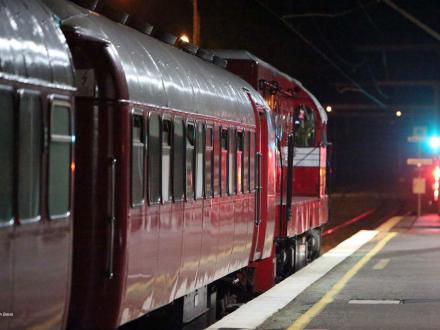 nostalgic train journey night paekakariki