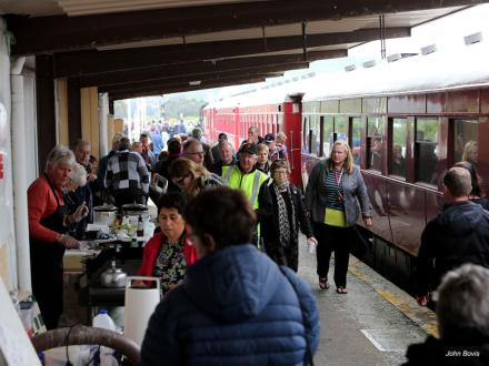 train trip station market stalls