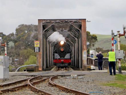 steam train trip whanganui river bridge
