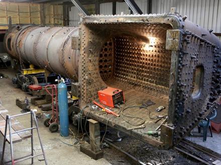 steam loco firebox repairs