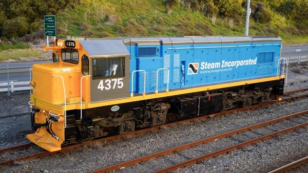 DC 4375 - freshly outshopped at Steam Inc Paekakariki after restoration - August 2025